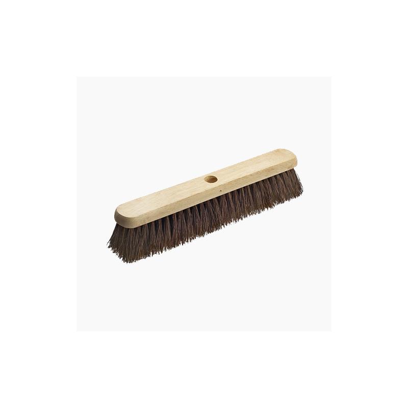 18" Stiff Bassine Wooden Yard Broom Complete